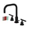 Fauceture FSC8930CKL Kaiser Widespread Bathroom Faucet W/Brass Pop-Up, Matte Blk FSC8930CKL - alternate 1